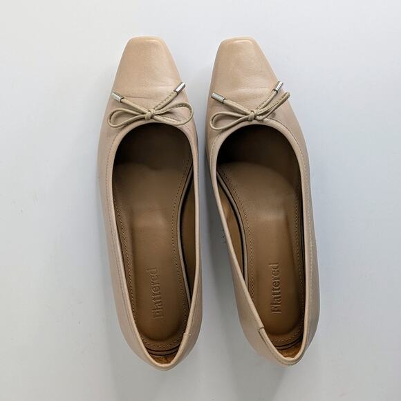 Flattered Cream Flats with Bow Detail - Picture 13 of 15